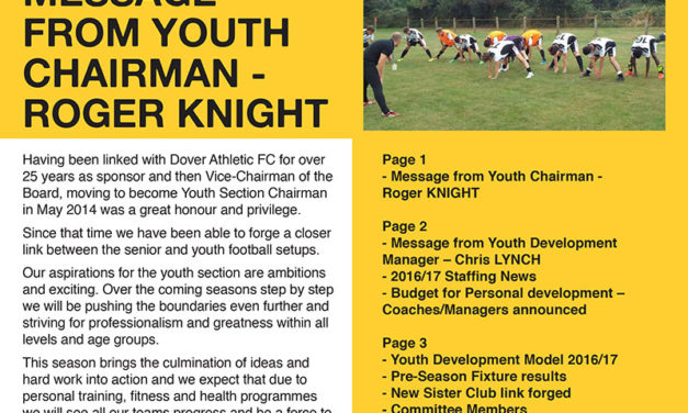 DAFC Youth Newsletter – August 2016